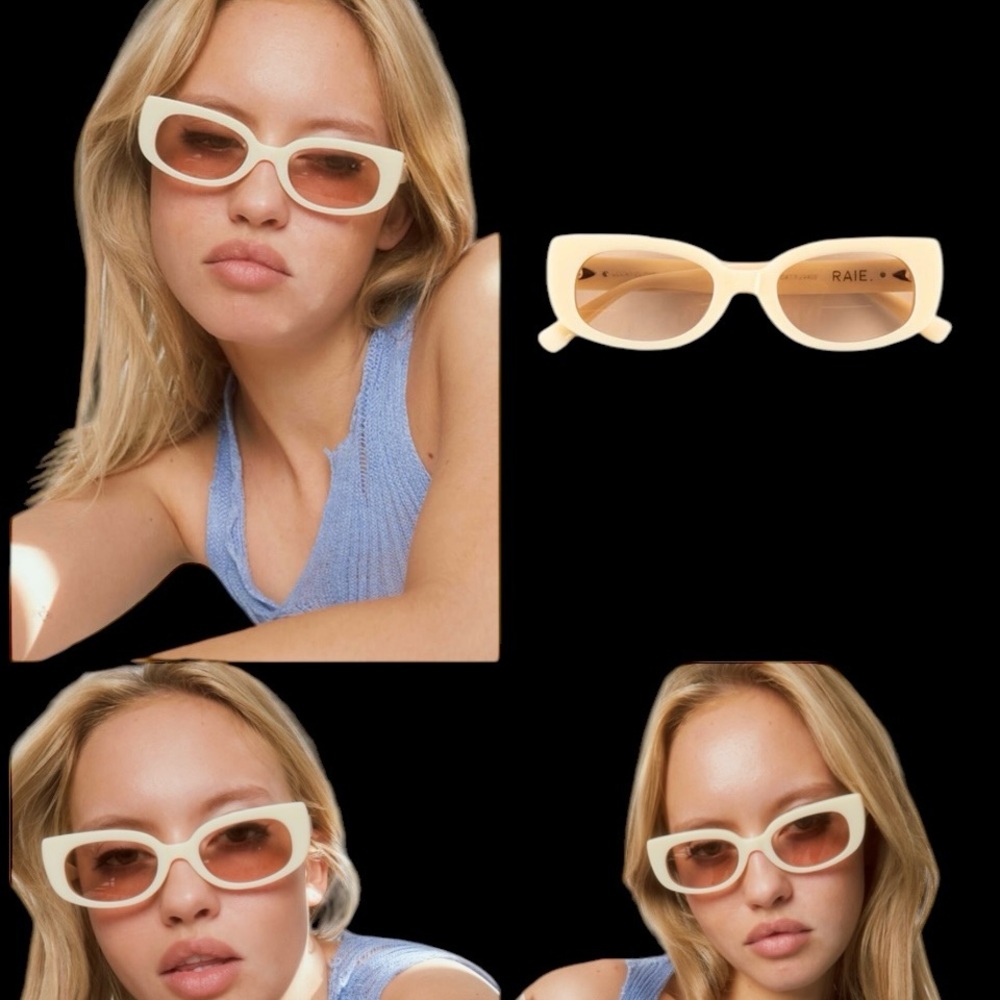 Raie Eyewear Lucky Clover Cream Sunglasses